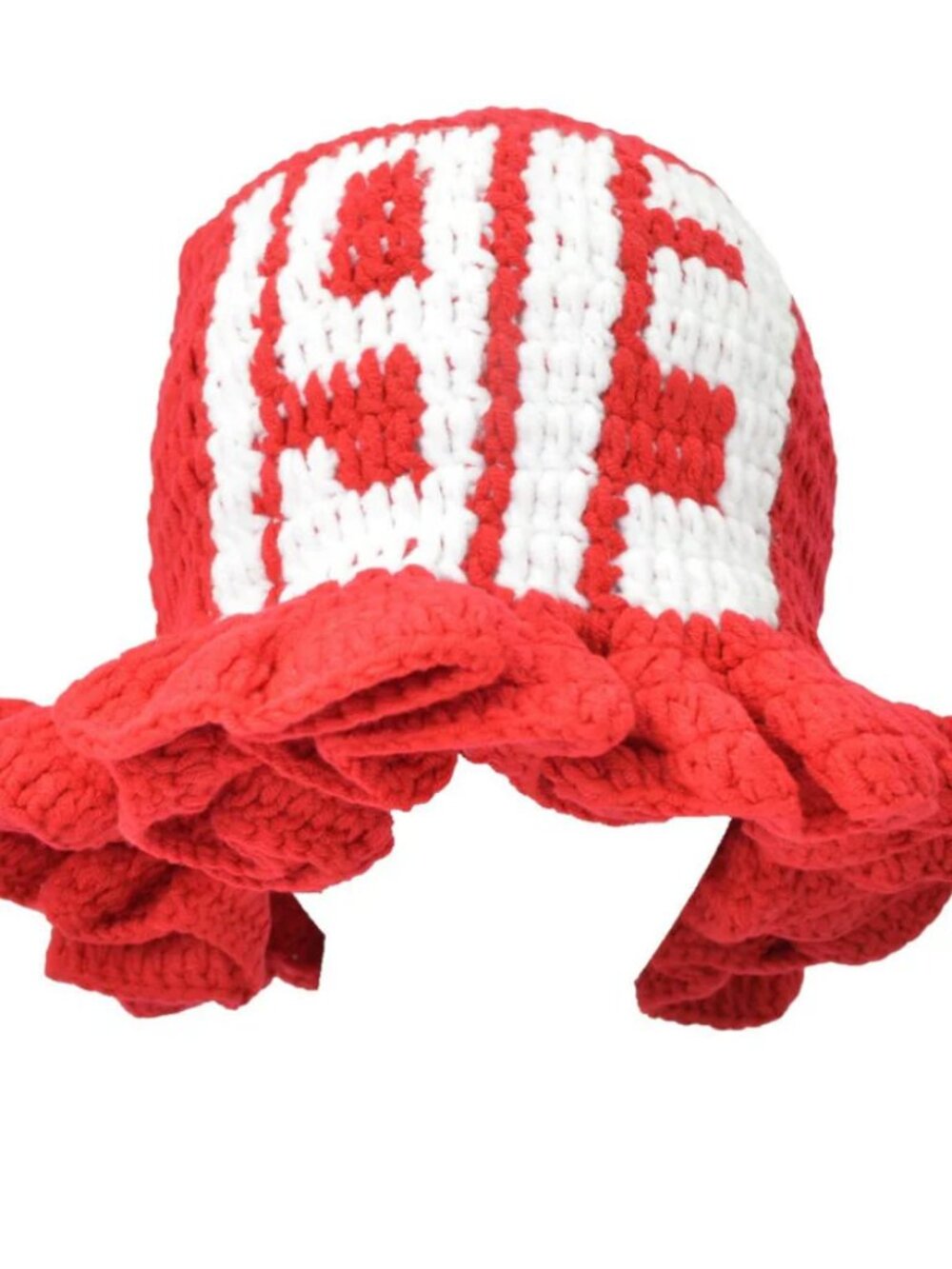Delta Sigma Theta-SORORITY CROCHET BUCKET HAT Red/White